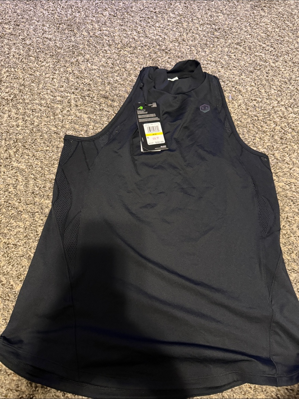 Under Armour Black Women's Sleeveless Athletic Tank with Mesh Panels